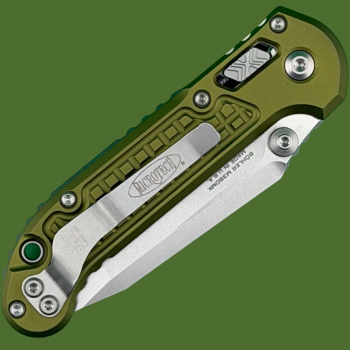 Microtech LUDT T/E Ram-Lok Frag OD Green Stonewash Standard 1136RL-10FROD