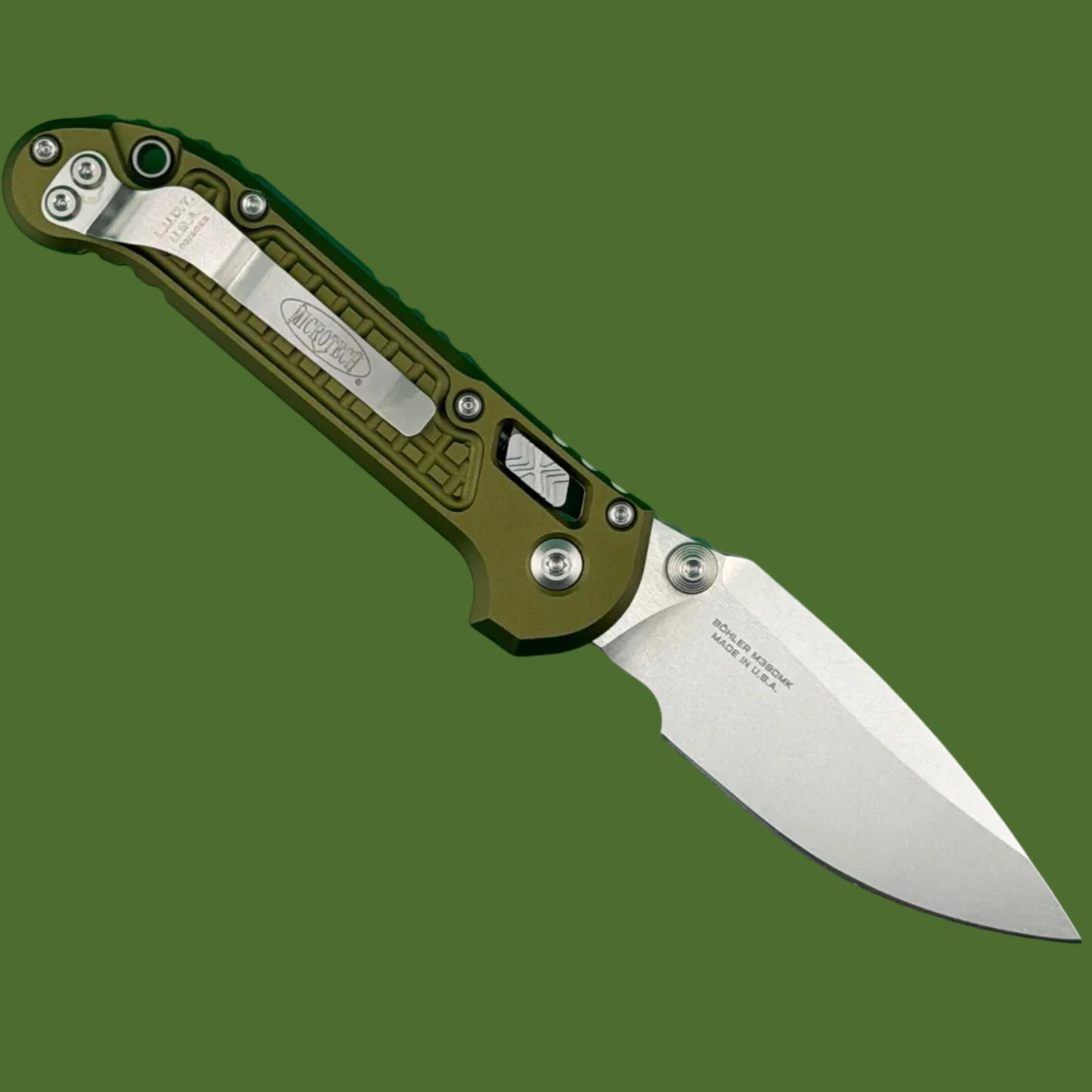 Microtech LUDT S/E Ram-Lok Frag OD Green Stonewash Standard 1135RL-10FROD