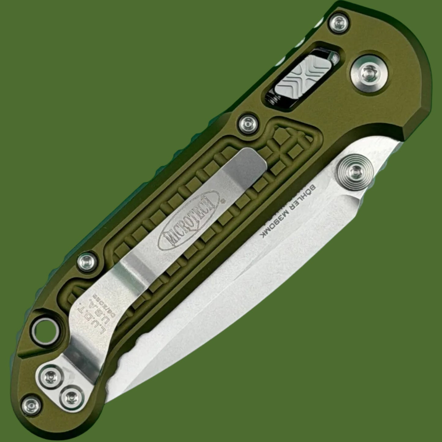 Microtech LUDT S/E Ram-Lok Frag OD Green Stonewash Standard 1135RL-10FROD