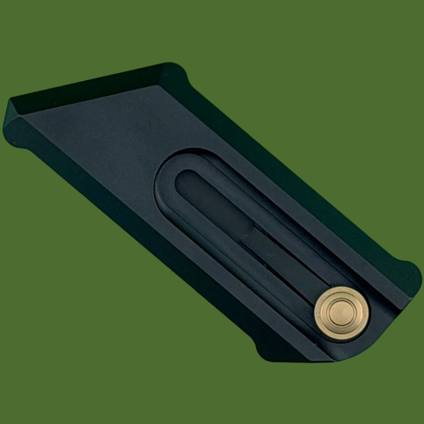 Chaves Blue Label CHUB Slipper Utility Knife Black Aluminum PVD Blade Carrier Bronze Hardware