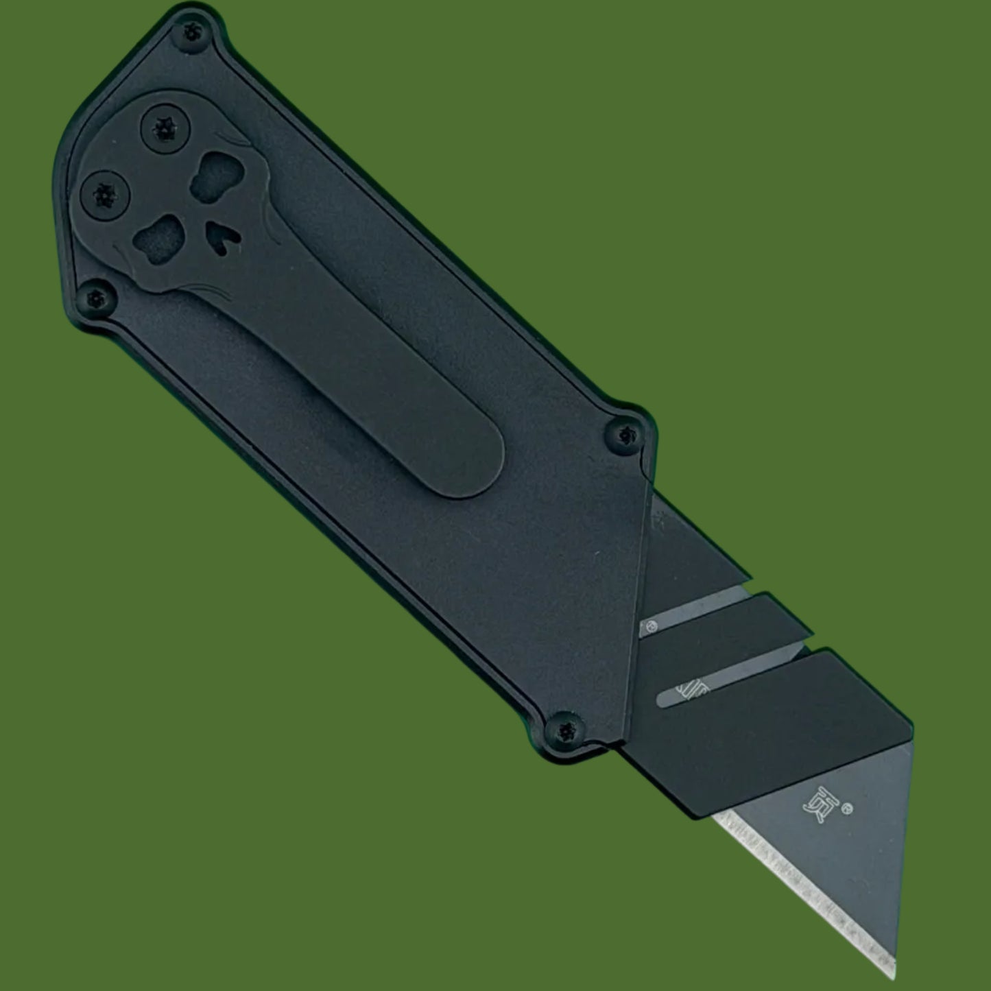 Chaves Blue Label CHUB Slipper Utility Knife Black Aluminum PVD Blade Carrier Black Hardware
