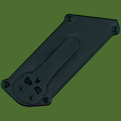 Chaves Blue Label CHUB Slipper Utility Knife Black Aluminum Stonewash Blade Carrier Black Hardware