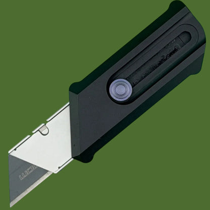 Chaves Blue Label CHUB Slipper Utility Knife Black Aluminum Stonewash Blade Carrier Purple Hardware