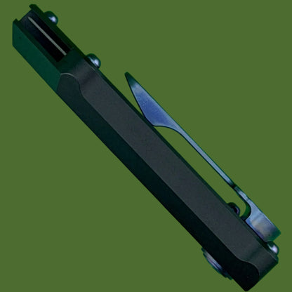 Chaves Blue Label CHUB Slipper Utility Knife Black Aluminum Stonewash Blade Carrier Purple Hardware