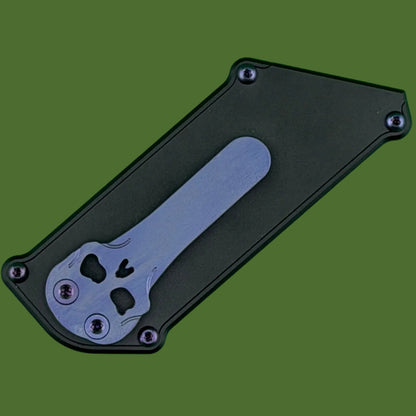 Chaves Blue Label CHUB Slipper Utility Knife Black Aluminum PVD Blade Carrier Purple Hardware