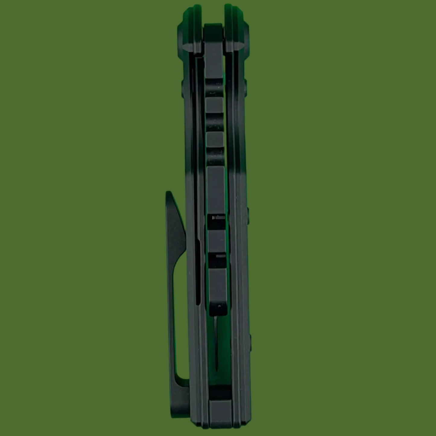 Chaves Blue Label CHUB Flipper Utility Knife Black Knurled Aluminum PVD Blade Carrier Black Hardware