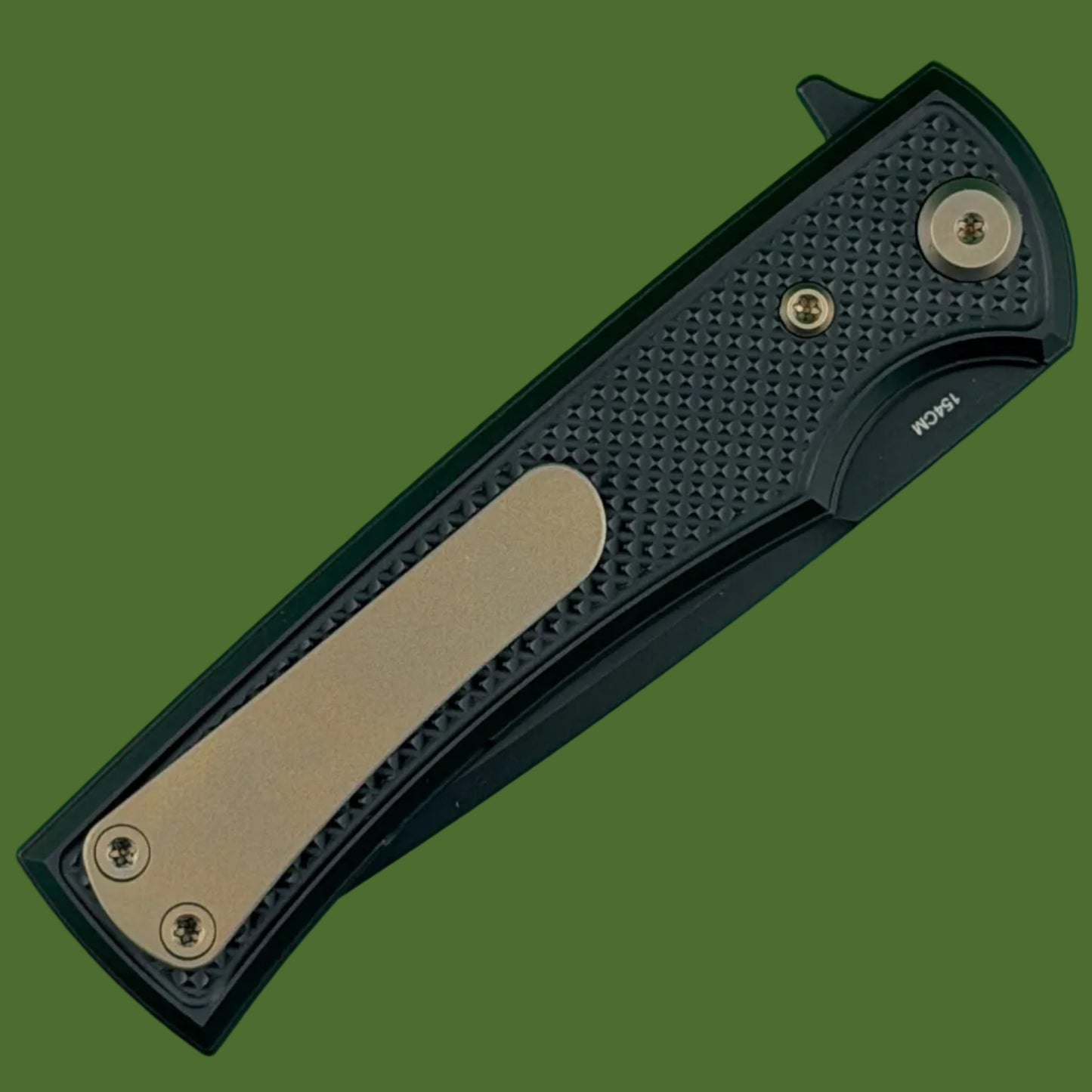 Chaves Blue Label Liberation Street Liner Lock Black Knurled Aluminum Handles Bronze Hardware (Black Tanto)