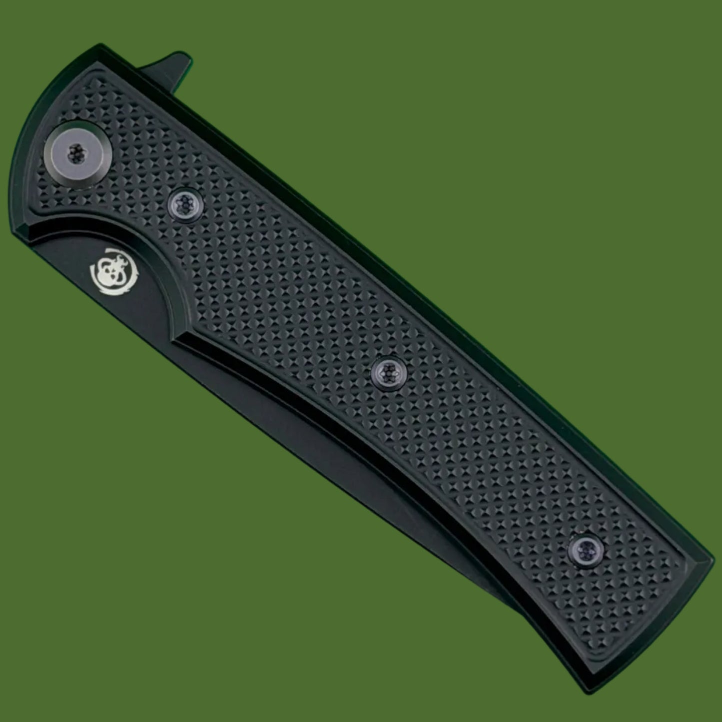 Chaves Blue Label Liberation Street Liner Lock Black Knurled Aluminum Handles Purple Hardware (Black Drop Point)