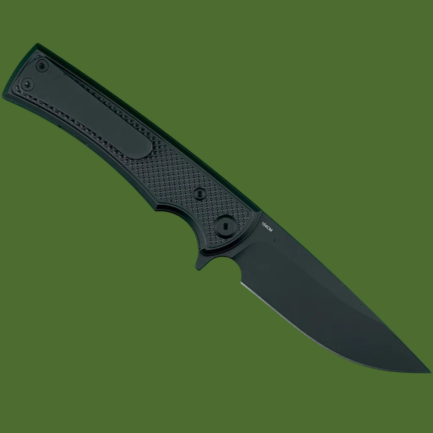 Chaves Blue Label Liberation Street Liner Lock Black Knurled Aluminum Handles Black Hardware (Black Drop Point)