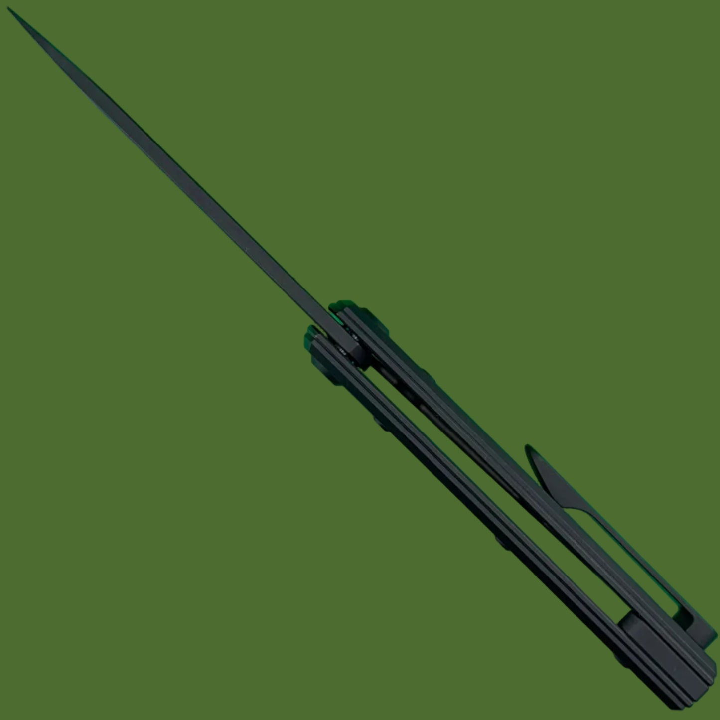 Chaves Blue Label Liberation Street Liner Lock Black Knurled Aluminum Handles Black Hardware (Black Drop Point)