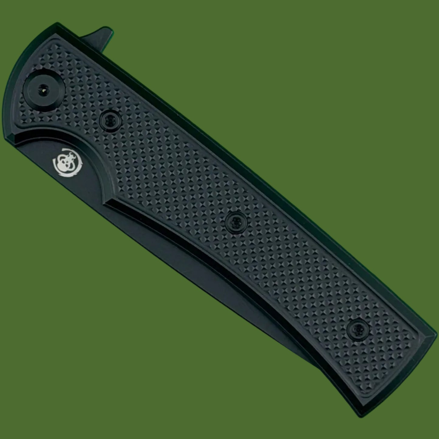 Chaves Blue Label Liberation Street Liner Lock Black Knurled Aluminum Handles Black Hardware (Black Drop Point)