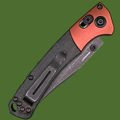 Benchmade Mini Crooked River Black Micarta/Burnt Copper Magnacut 1508BK-04