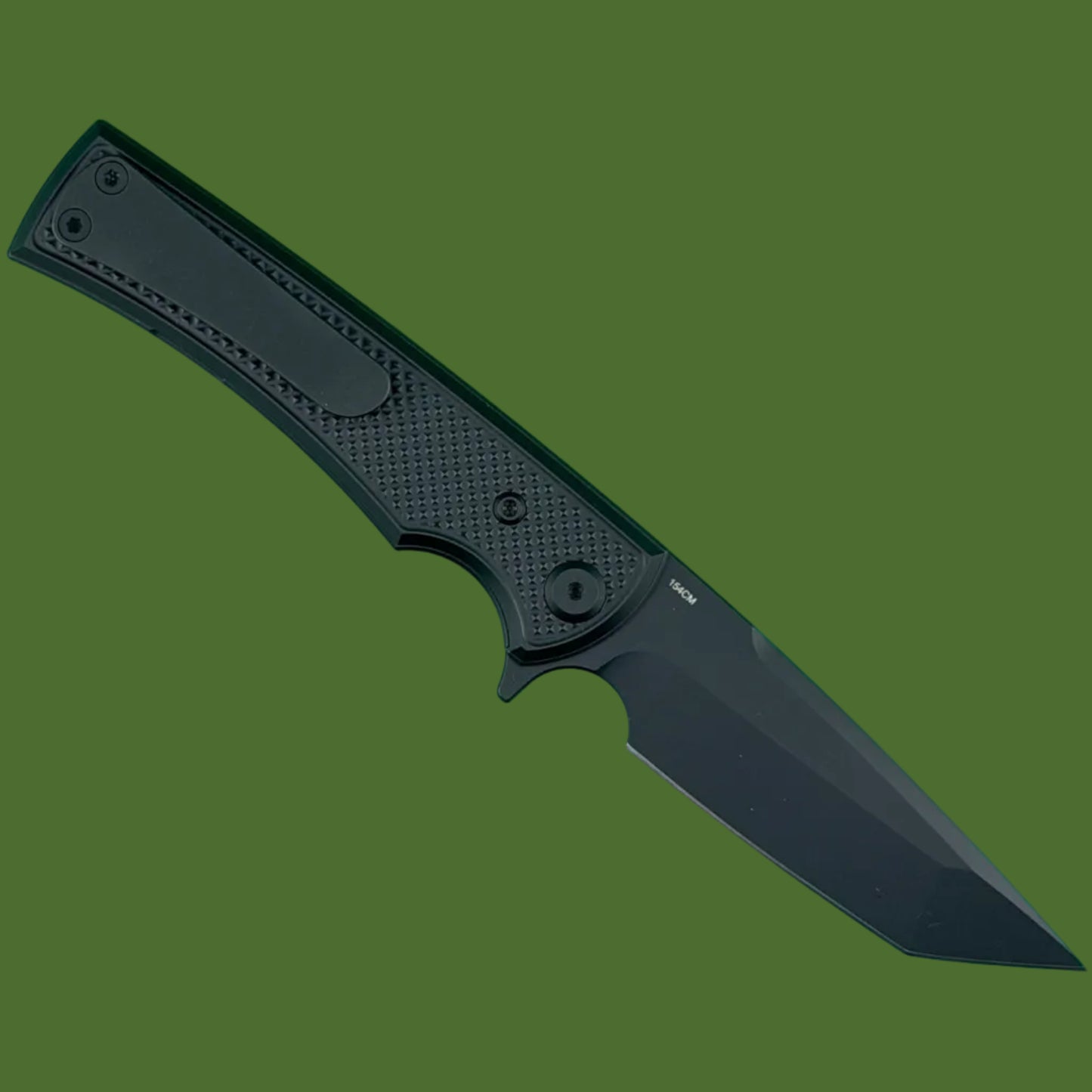 Chaves Blue Label Liberation Street Liner Lock Black Knurled Aluminum Handles Black Hardware (Black Tanto)