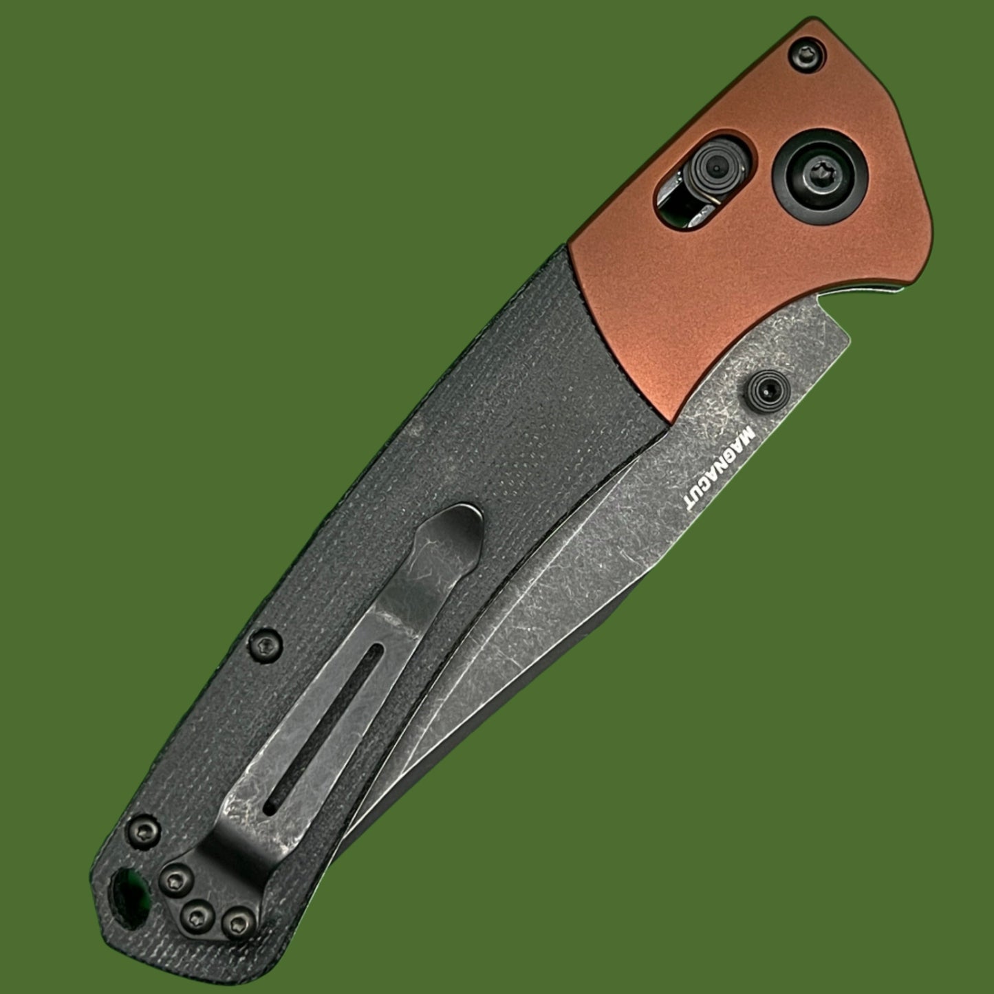 Benchmade Crooked River Black Micarta/Burnt Copper Magnacut 15080BK-04