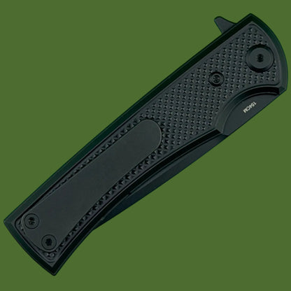 Chaves Blue Label Liberation Street Liner Lock Black Knurled Aluminum Handles Black Hardware (Black Tanto)