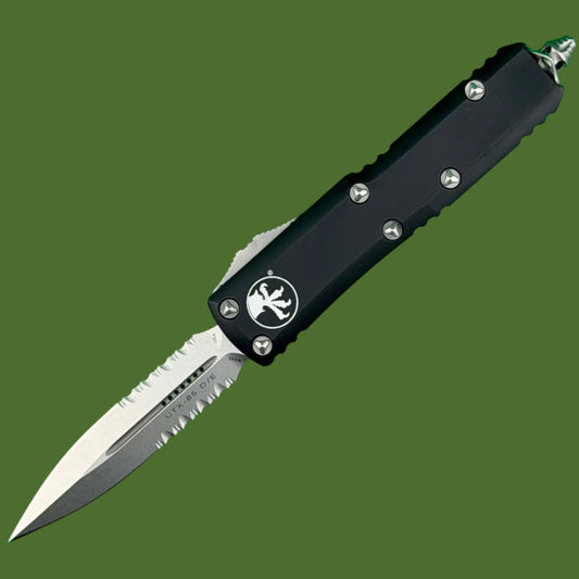 *Pre-Owned* Microtech UTX-85 D/E Stonewash Partial Serrated 232-11
