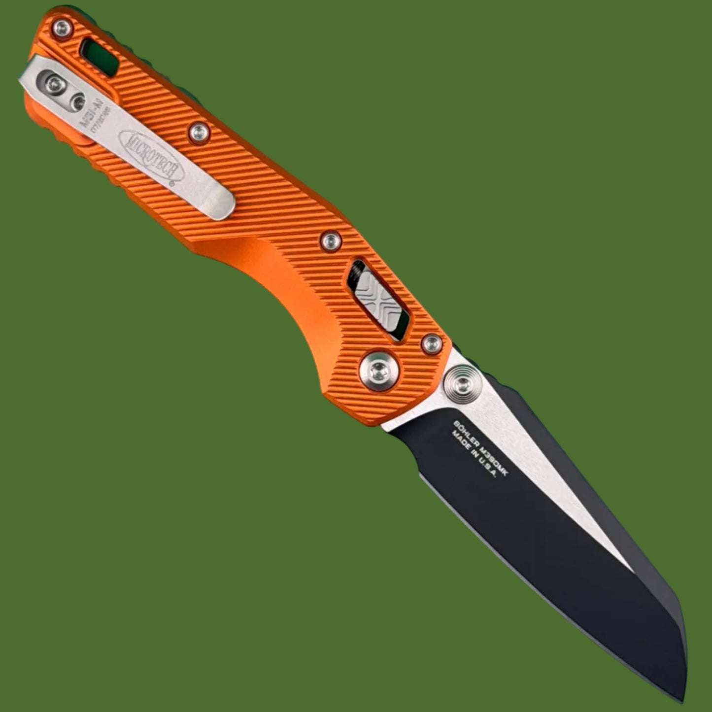 Microtech MSI Mini S/E Fluted Orange Aluminum Standard 210M-1FLOR
