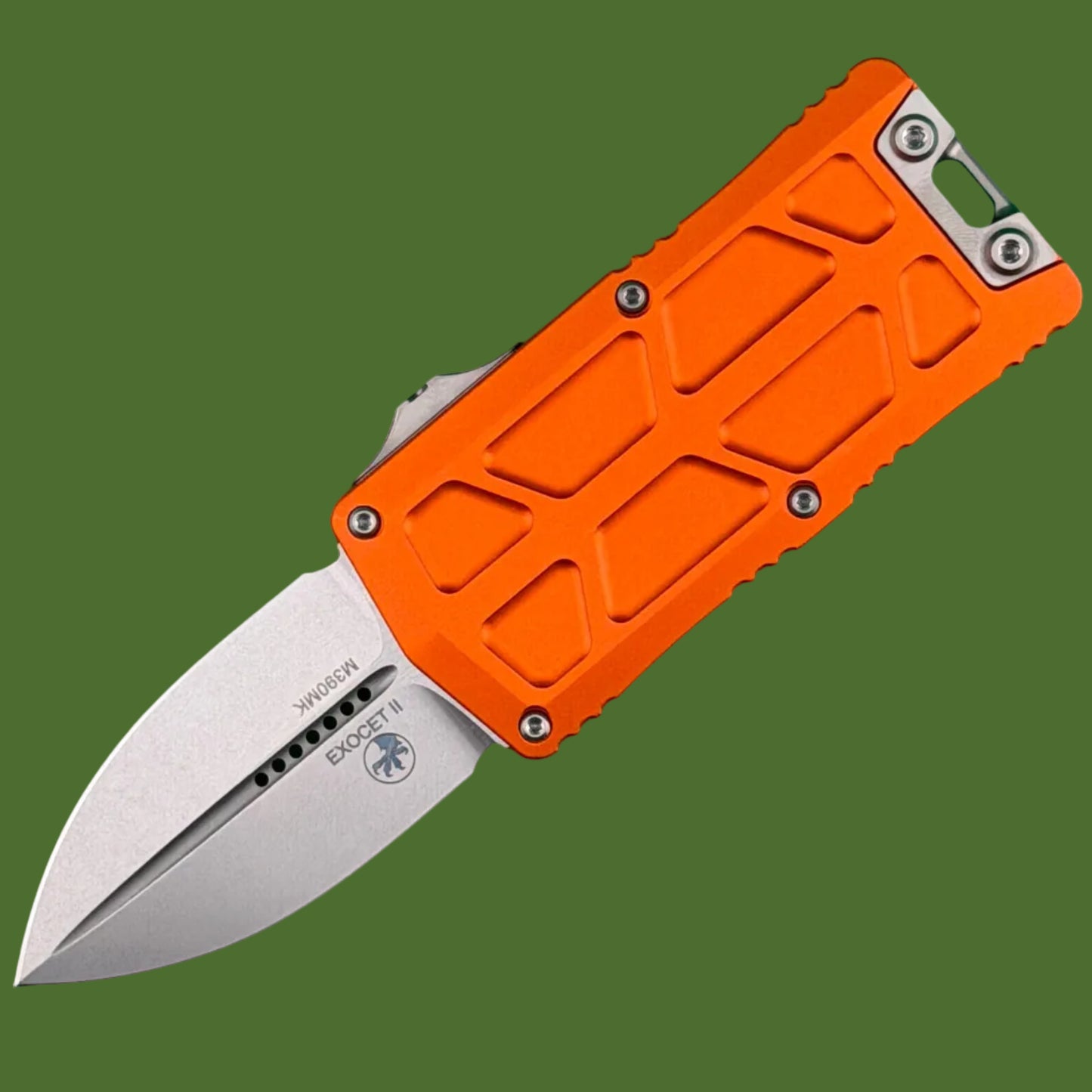 Microtech Exocet II D/E Orange Stonewash Standard 1157-10OR