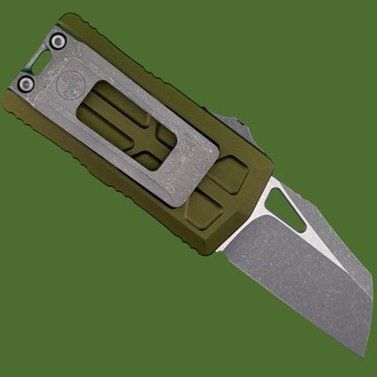 Microtech Exocet II Wharncliffe OD Green Apocalyptic Standard 1156-10APOD