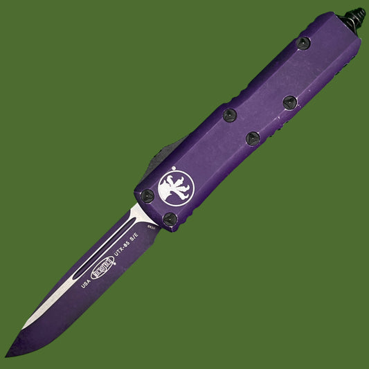 Microtech UTX-85 S/E Weathered Purple Standard 231-1WPU