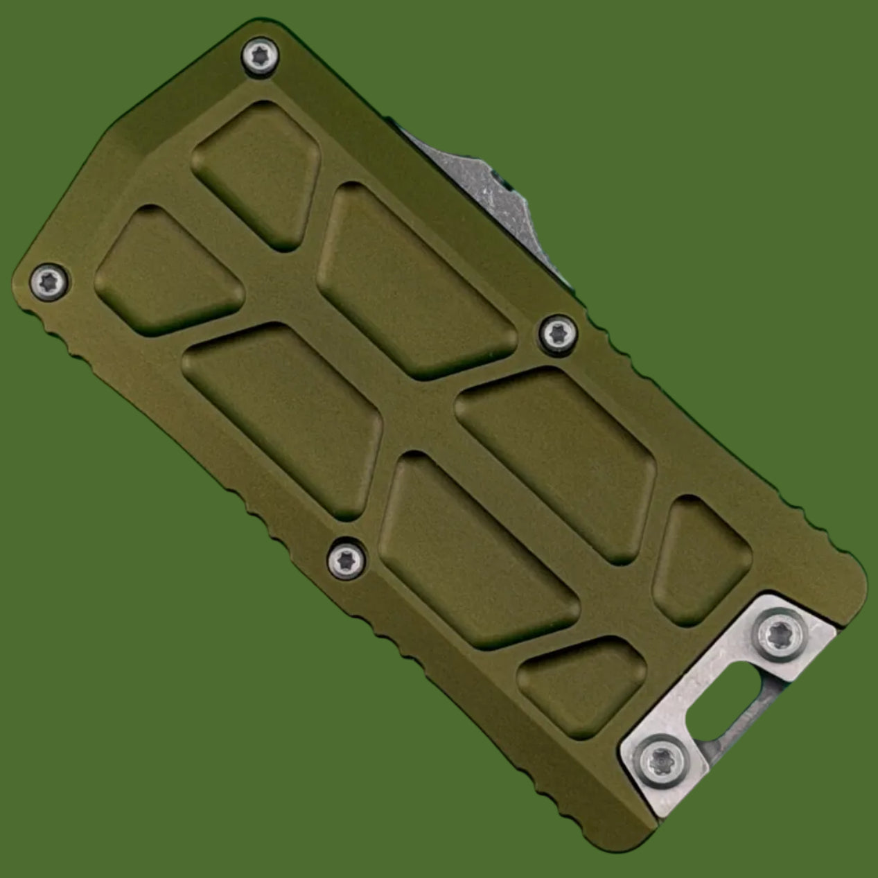 Microtech Exocet II Wharncliffe OD Green Apocalyptic Standard 1156-10APOD
