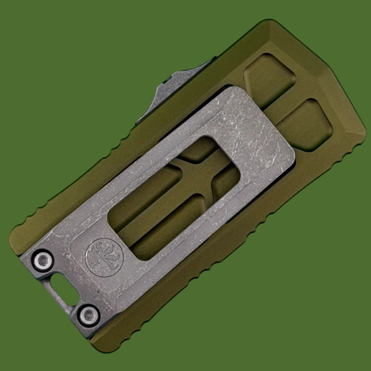 Microtech Exocet II Wharncliffe OD Green Apocalyptic Standard 1156-10APOD