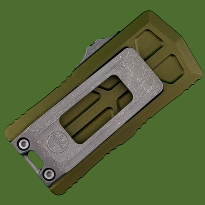 Microtech Exocet II Wharncliffe OD Green Apocalyptic Standard 1156-10APOD
