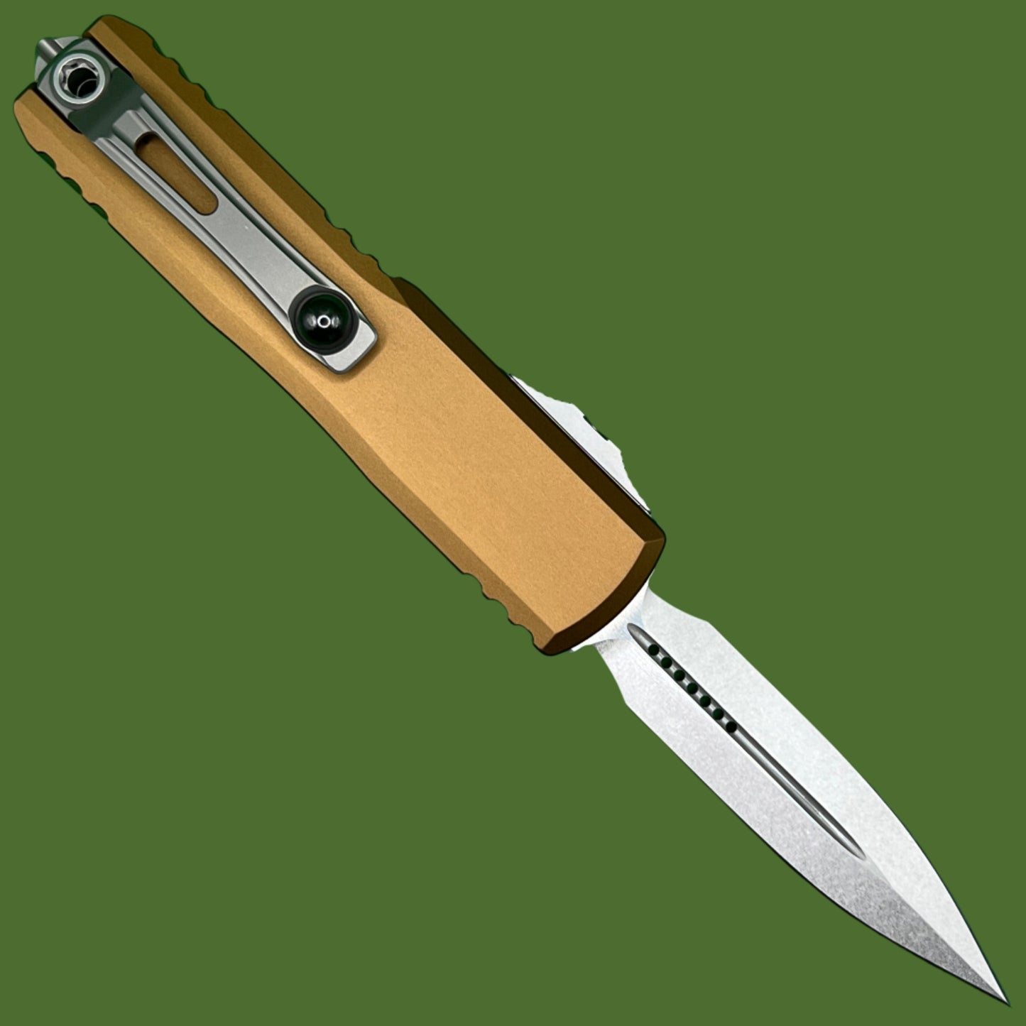 Microtech UTX-85 D/E Gen III Tan Stonewash Standard 1232-10TA