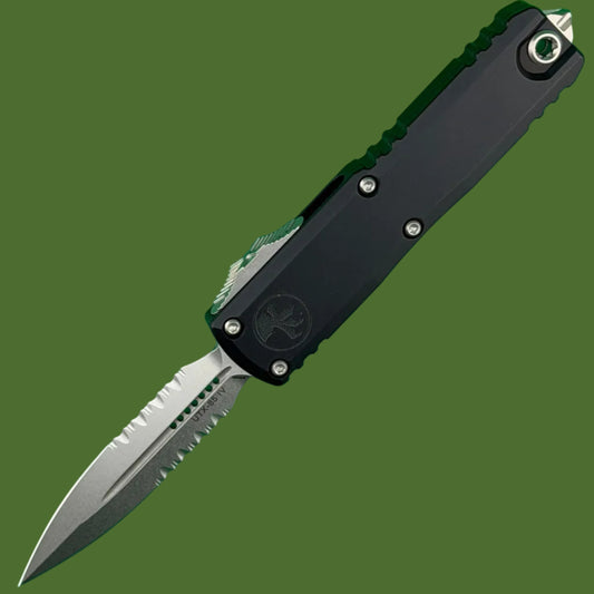 Microtech UTX-85 D/E Gen IV Stonewash Partial Serrated 12324-11