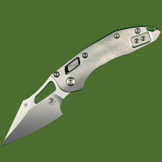 Microtech Mini Stitch Ram-Lok Marfione Select Stonewash Finish Slab Side Titanium w/ Bronze Titanium Accent