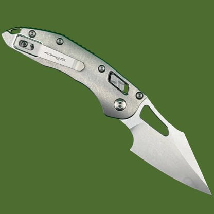 Microtech Mini Stitch Ram-Lok Marfione Select Stonewash Finish Slab Side Titanium w/ Bronze Titanium Accent