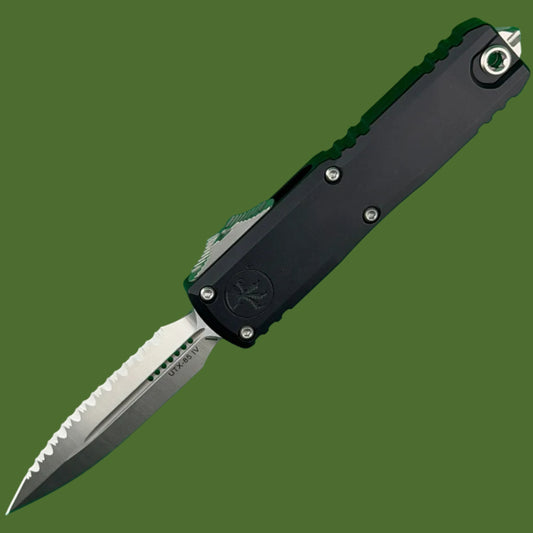 Microtech UTX-85 D/E Gen IV Satin Full Serrated 12324-6
