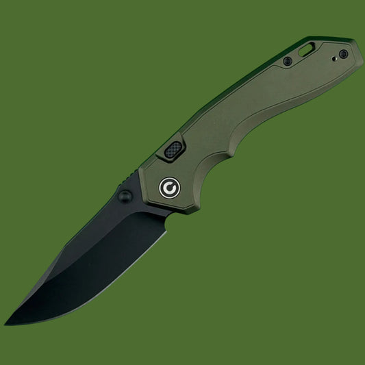 Civivi Elite Brova Forest Green Aluminum Handle Black Blade Top Linerlock