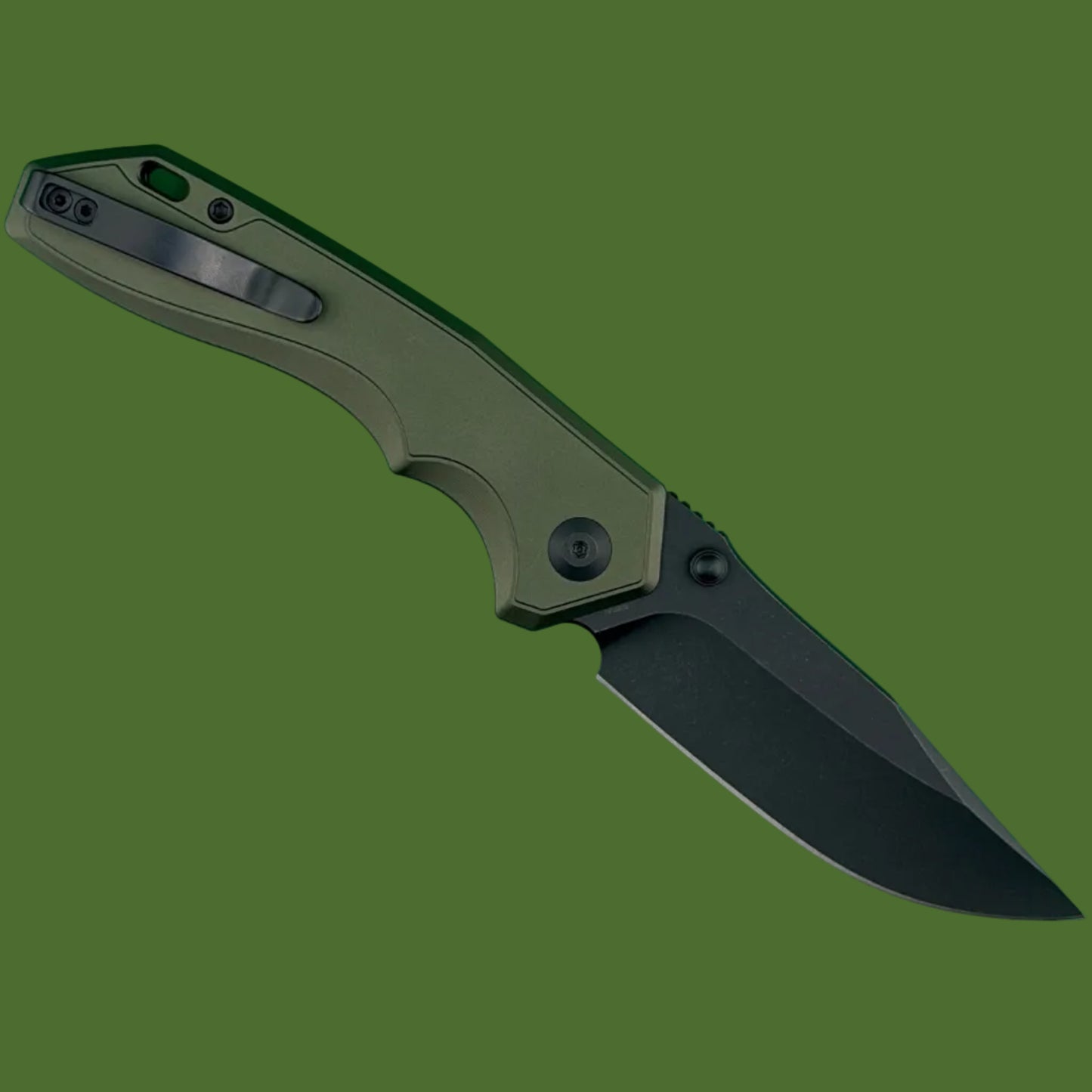 Civivi Elite Brova Forest Green Aluminum Handle Black Blade Top Linerlock