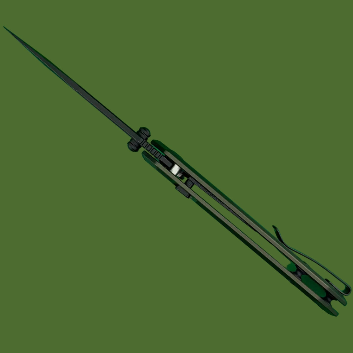 Civivi Elite Brova Forest Green Aluminum Handle Black Blade Top Linerlock