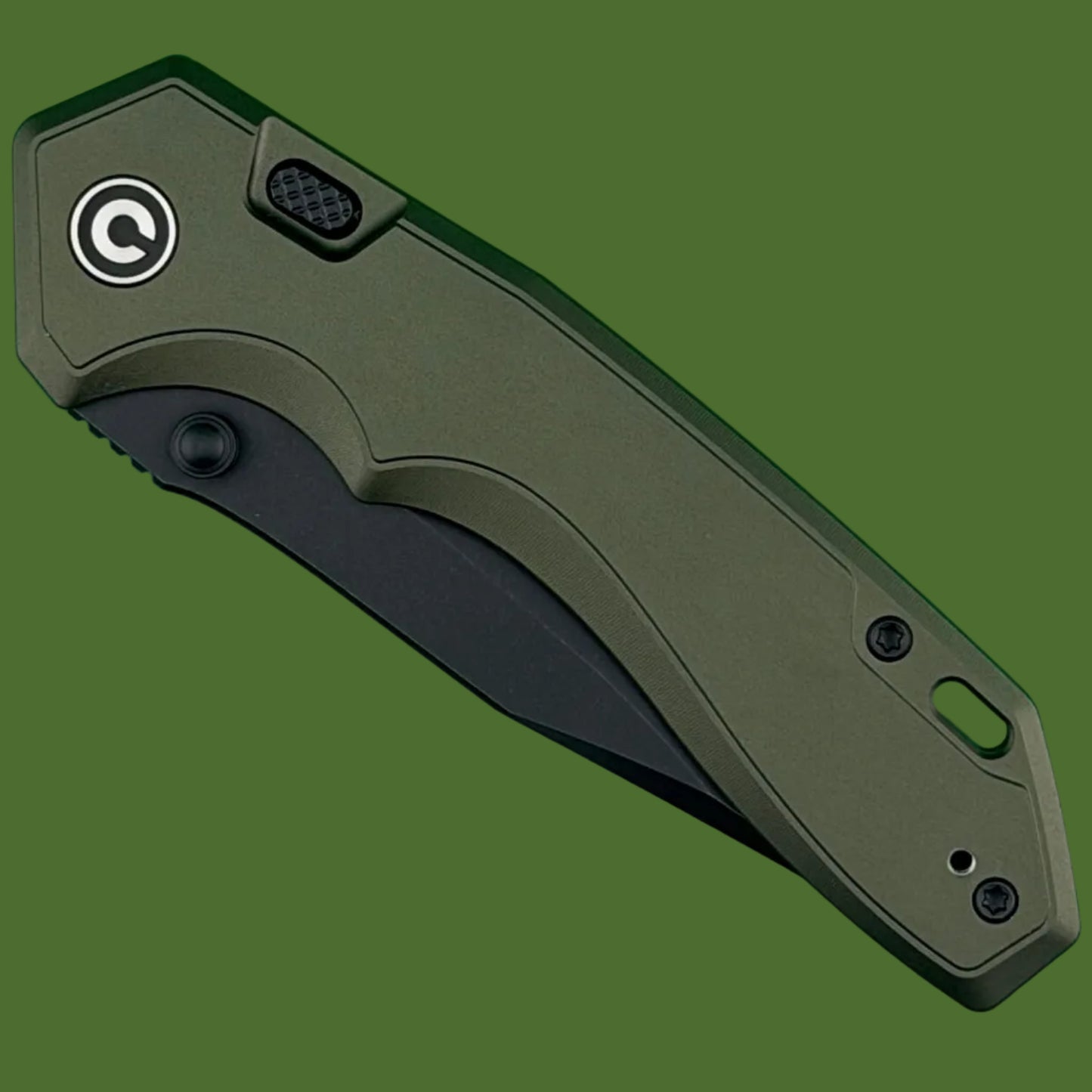 Civivi Elite Brova Forest Green Aluminum Handle Black Blade Top Linerlock