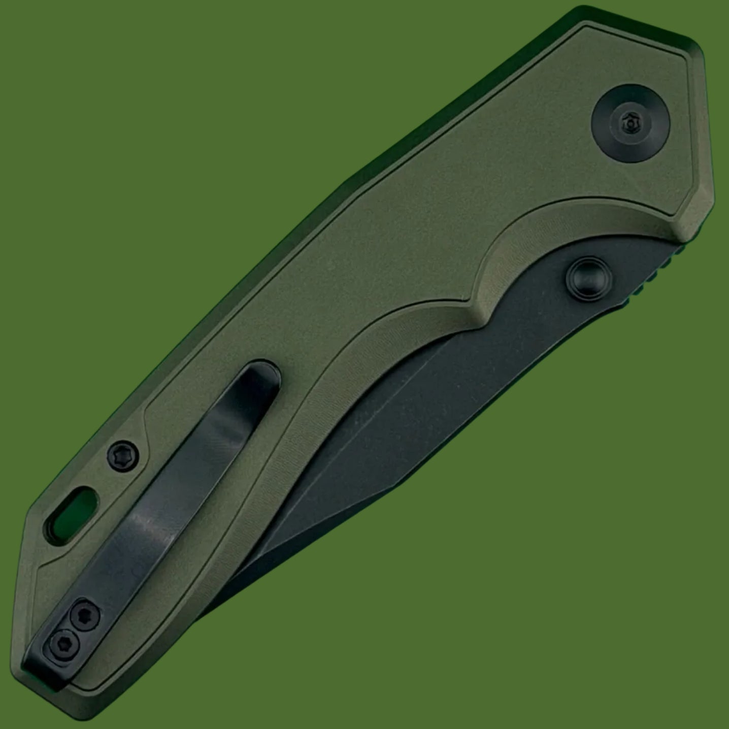 Civivi Elite Brova Forest Green Aluminum Handle Black Blade Top Linerlock