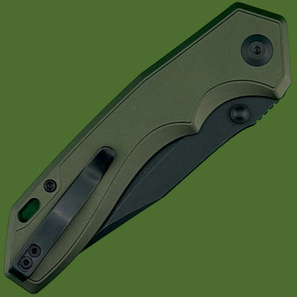 Civivi Elite Brova Forest Green Aluminum Handle Black Blade Top Linerlock