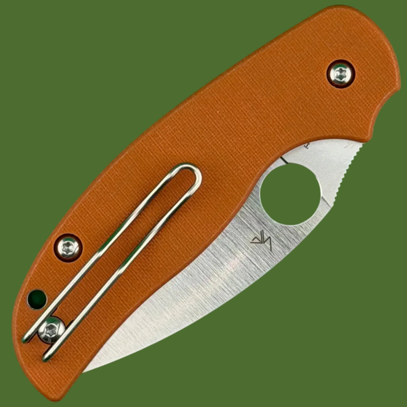 Spyderco Sage 6 Button Compression Lock REX121 Burnt Orange G-10