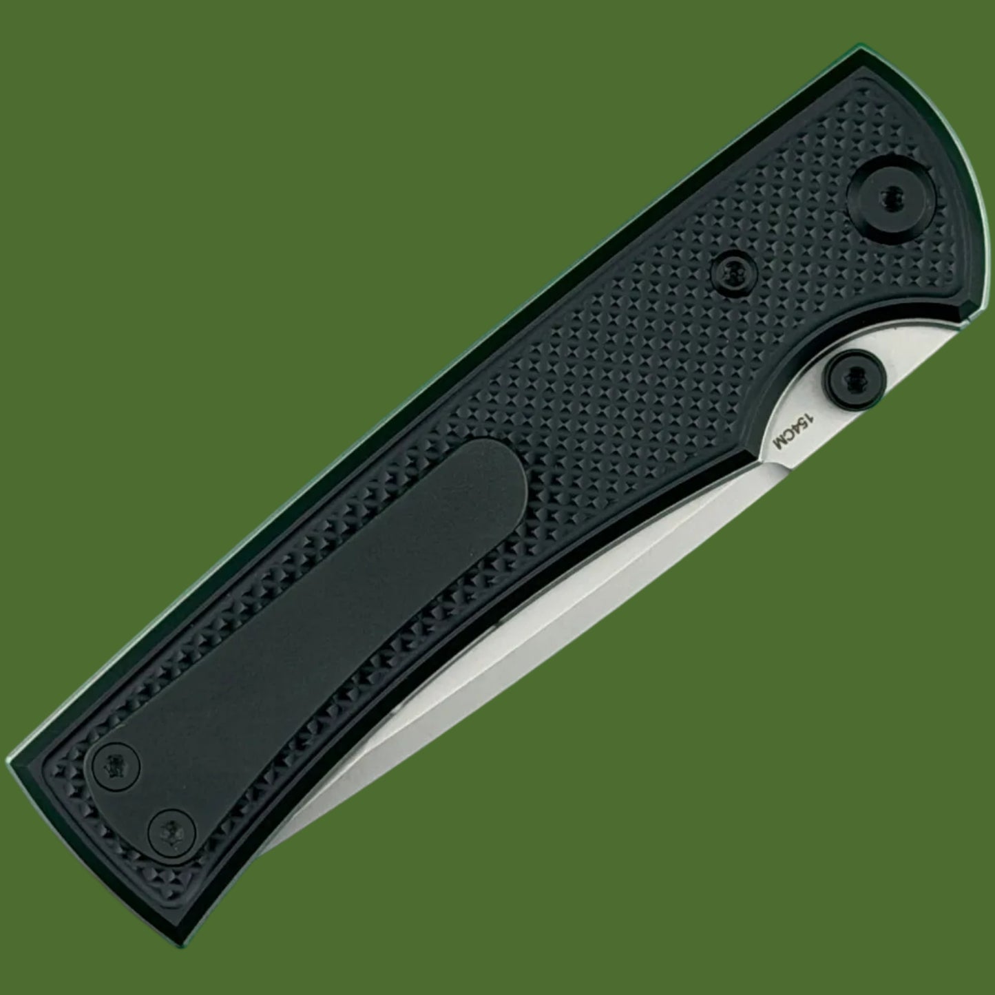 Chaves Blue Label Liberation 229 Liner Lock Black Knurled Aluminum Handle Black Hardware (Stonewash Tanto)