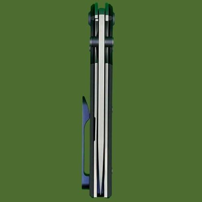 Chaves Blue Label Liberation 229 Liner Lock Black Knurled Aluminum Handles Purple Hardware (Stonewash Drop Point)