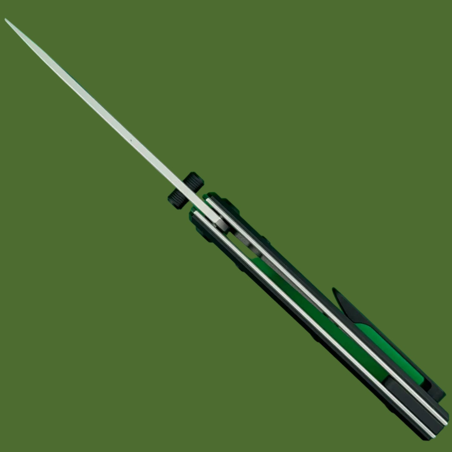 Chaves Blue Label Liberation 229 Liner Lock Black Knurled Aluminum Handles Black Hardware (Stonewash Drop Point)