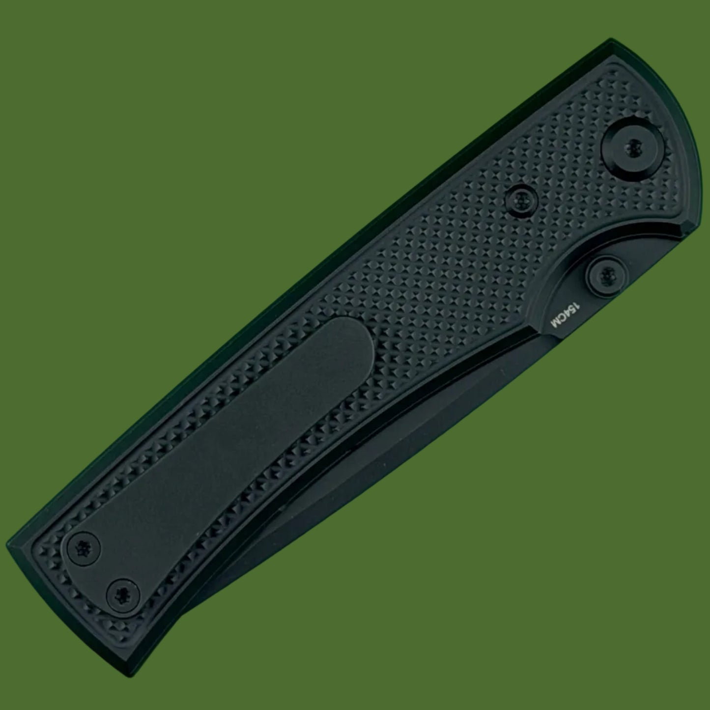 Chaves Blue Label Liberation 229 Liner Lock Black Knurled Aluminum Handles Black Hardware (Black Tanto)