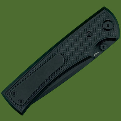 Chaves Blue Label Liberation 229 Liner Lock Black Knurled Aluminum Handles Black Hardware (Black Tanto)