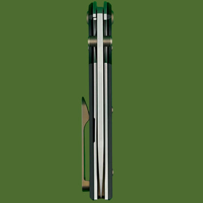 Chaves Blue Label Liberation 229 Liner Lock Black Knurled Aluminum Handles Bronze Hardware (Stonewash Drop Point)