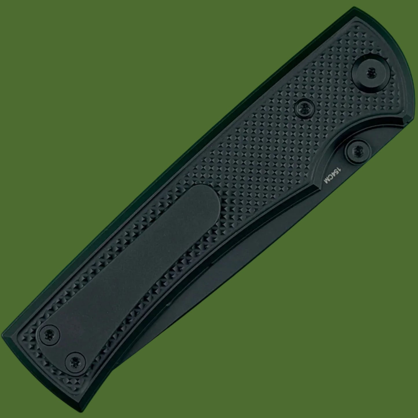 Chaves Blue Label Liberation 229 Liner Lock Black Knurled Aluminum Handles Black Hardware (Black Drop Point)