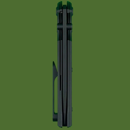 Chaves Blue Label Liberation 229 Liner Lock Black Knurled Aluminum Handles Black Hardware (Black Drop Point)