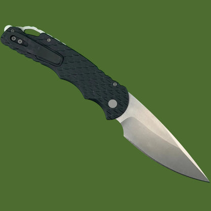 Protech TR-4 Auto Black Feather Texture Aluminum Handle Stonewash MagnaMax Blade T4105FMM
