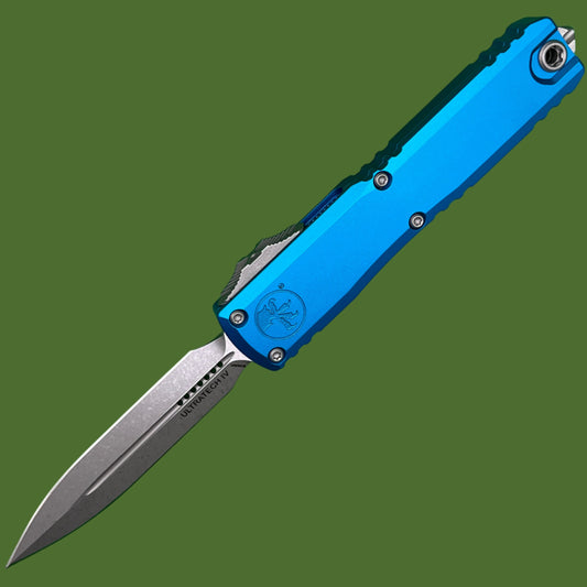 Microtech Ultratech D/E Gen IV Blue Apocalyptic Standard 11224-10APBL