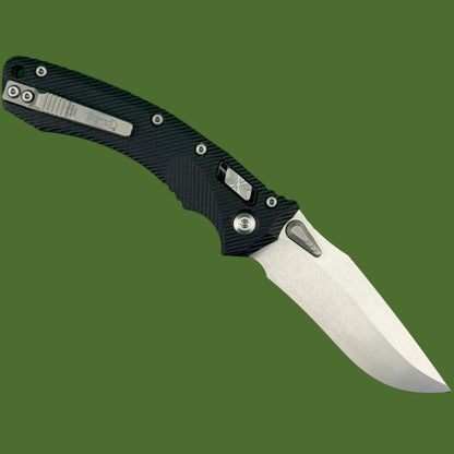 *Pre-Owned* Microtech Amphibian Ram-Lok 30th Anniversary Black Fluted G-10 Stonewash Standard